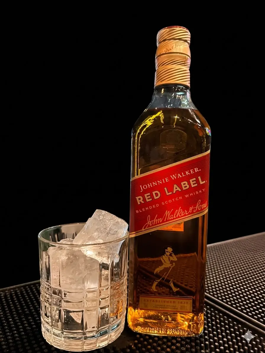 WHISKY RED LABEL A LAS ROCAS