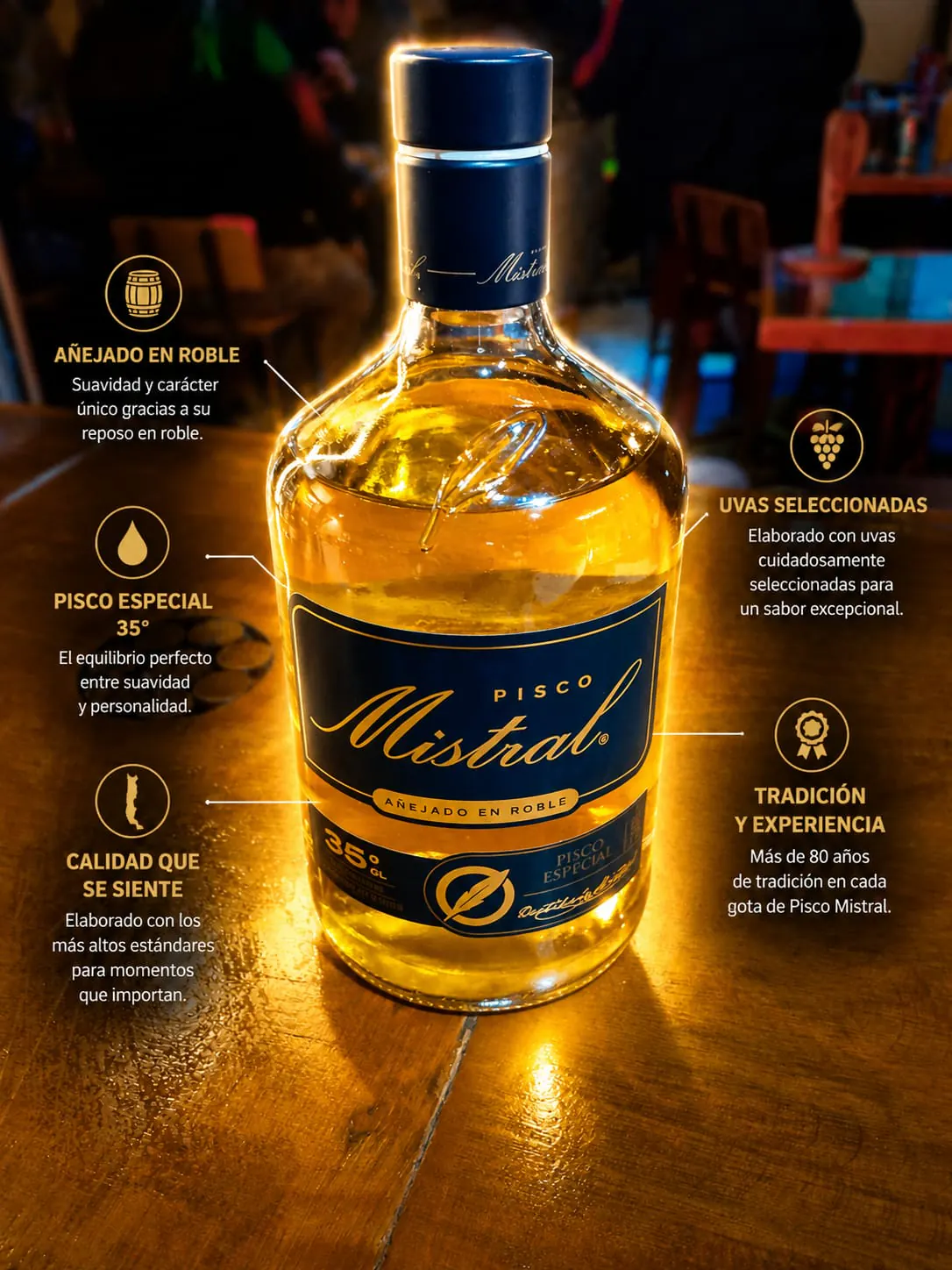 Combinado Pisco Mistral 35°
